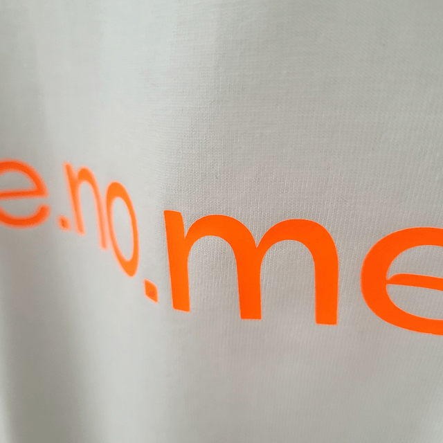 TSHIRT COTON BIO FÉE.NO.MEN ORANGE FLUO