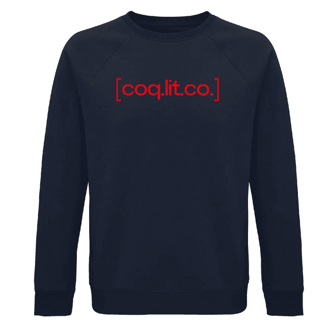 SWEAT COQLITCO MARINE ET ROUGE VELOUR
