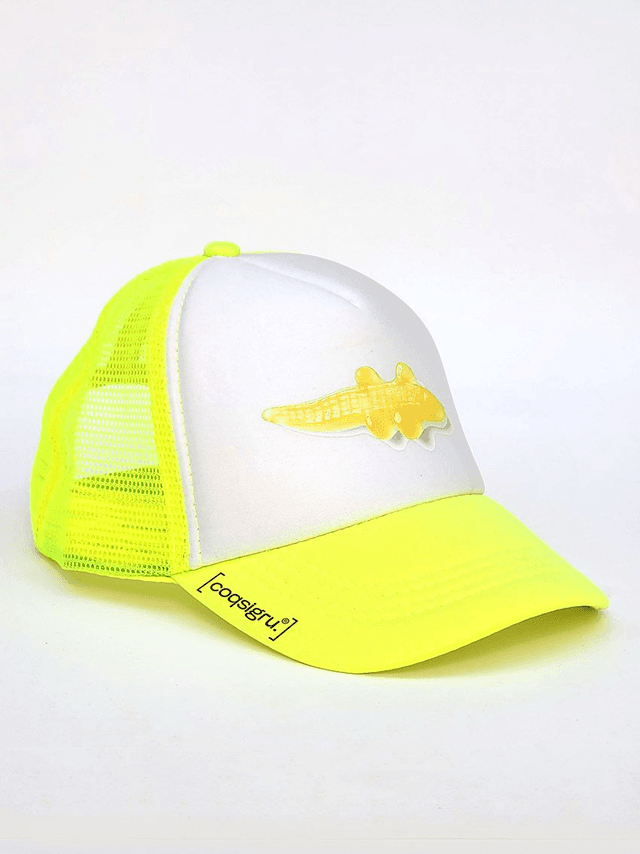 CASQUETTE ENFANT TRUCKER_JAUNE_FLUO_CROCO